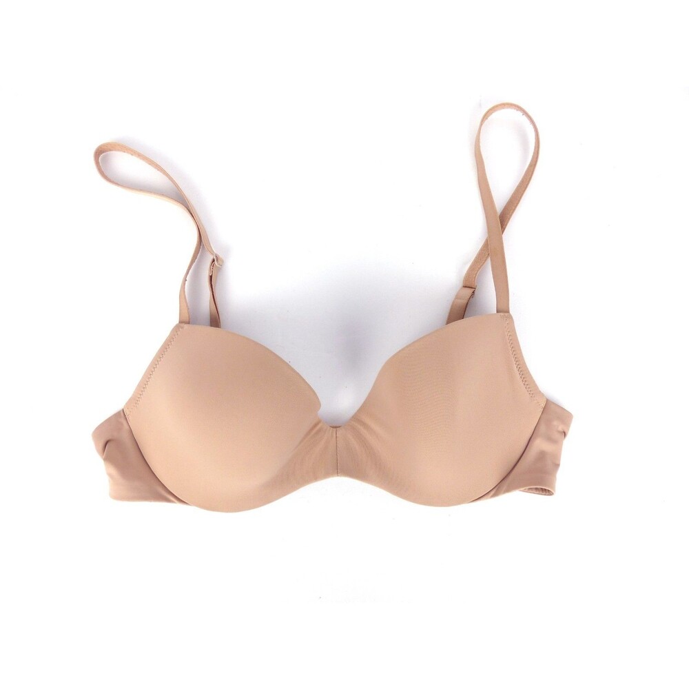 GapBody Favorite T Shirt Bra 32B Nude Beige Low Cut Underwire Lightly Padded